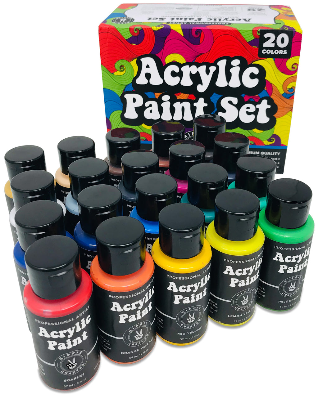 Acrylic Pouring Paint 24 Color Set – Hippie Crafter